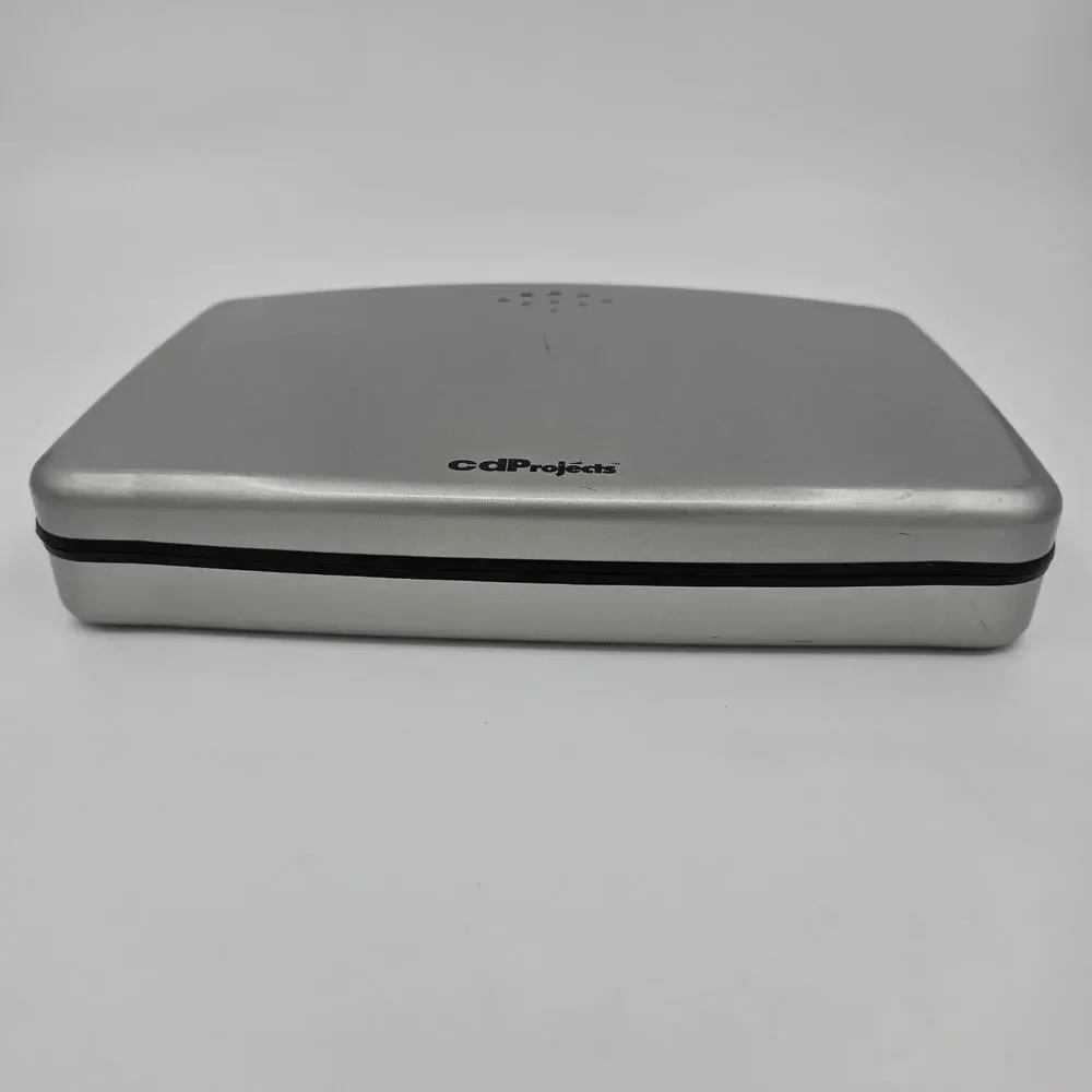 CDProjects Silver Hard Shell CD DVD Holder - 58 Sleeves Included - Holds 60 +